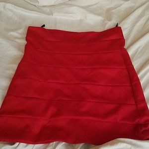 Red skirt